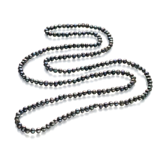 6-7mm De apa dulce Colier in Betty Vopsit în negru