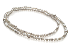 6-11mm De apa dulce Colier in Chloe Alb