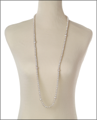 6-11mm De apa dulce Colier in Chloe Alb