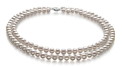 6-7mm De apa dulce Set in Juliane Alb