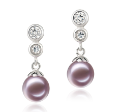 7-8mm De apa dulce Set de cercei in Colleen Lavanda