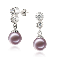 7-8mm De apa dulce Set de cercei in Colleen Lavanda