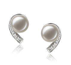 7-8mm De apa dulce Set in Claudia Alb