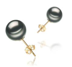 9-10mm tahitian Set de cercei in Negru