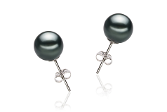 8-9mm tahitian Set de cercei in Negru