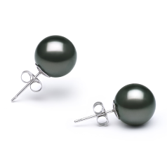 10-11mm tahitian Set de cercei in Negru