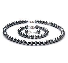 7.5-8.5mm De apa dulce Set in Vopsit în negru