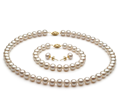 7.5-8.5mm De apa dulce Set in Alb