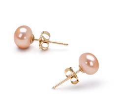 5.5-6mm De apa dulce Set de cercei in Roz