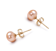5.5-6mm De apa dulce Set de cercei in Roz