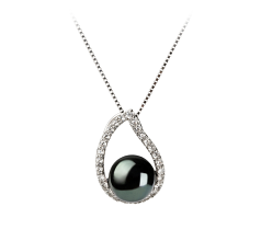 9-10mm De apa dulce Set in Isabella Vopsit în negru