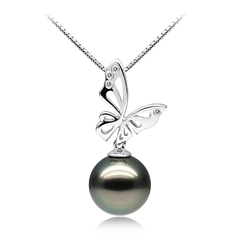 10-12mm tahitian Set in Fluture Negru