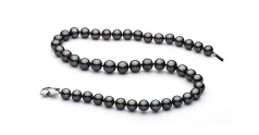 9.1-11mm tahitian Colier in Negru