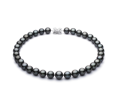 11-13.5mm tahitian Colier in Negru