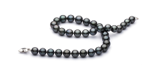 11-13.5mm tahitian Colier in Negru