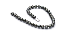 10.9-13.8mm tahitian Colier in Negru