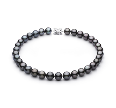12-13.1mm tahitian Colier in Negru
