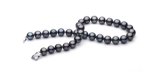 12-13.1mm tahitian Colier in Negru