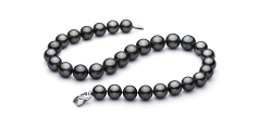13-15.5mm tahitian Colier in Negru