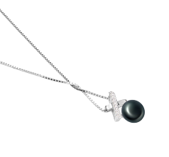 7-8mm De apa dulce Pandantiv in Claritate Vopsit în negru
