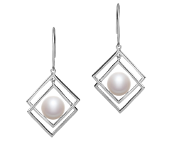 8-9mm De apa dulce Set in Lilian Alb