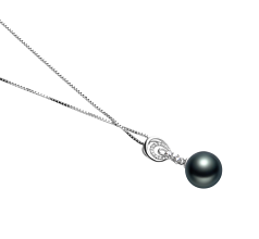 10-11mm tahitian Pandantiv in Meredith Negru