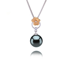 9-10mm tahitian Pandantiv in Pamela - Limited Time Offer! Negru