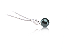 9-10mm tahitian Pandantiv in Curte Negru