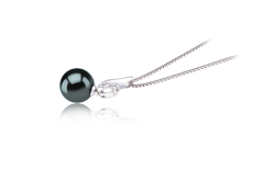 9-10mm tahitian Pandantiv in Curte Negru