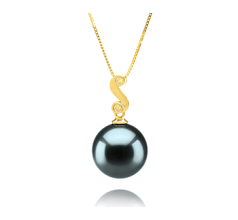 10-11mm tahitian Pandantiv in Vanzare Negru