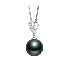 10-11mm tahitian Pandantiv in Raina Negru
