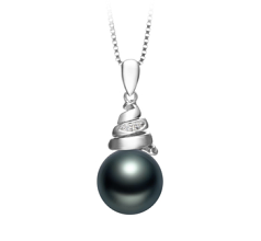 10-11mm tahitian Pandantiv in Romola Negru