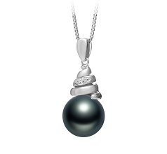 10-11mm tahitian Pandantiv in Romola Negru