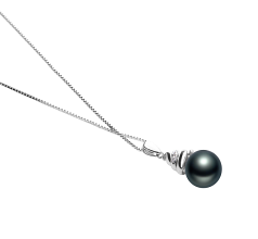 10-11mm tahitian Pandantiv in Romola Negru