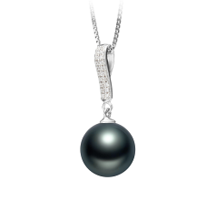 10-11mm tahitian Pandantiv in Talitha Negru
