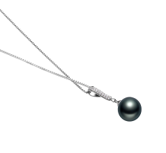 10-11mm tahitian Pandantiv in Talitha Negru