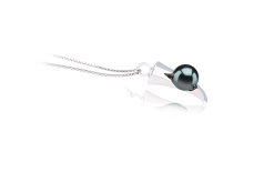 9-10mm tahitian Pandantiv in Larina Negru