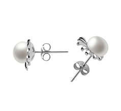 7-8mm De apa dulce Set de cercei in Marissa Alb