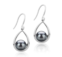 7-8mm De apa dulce Set de cercei in Marcia Negru