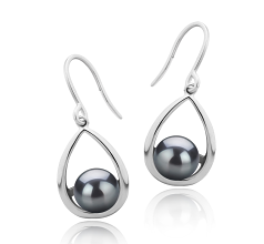 7-8mm De apa dulce Set de cercei in Marcia Negru