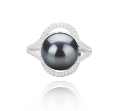 10-11mm tahitian Inel in Maddie Negru