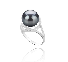 10-11mm tahitian Inel in Maddie Negru