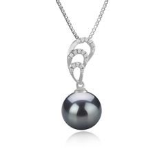 10-11mm tahitian Pandantiv in Camille Negru