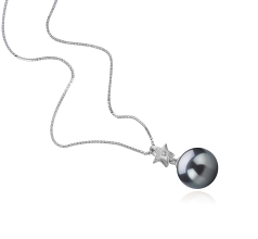 9-10mm tahitian Pandantiv in Steaua Negru