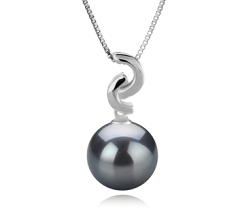 10-11mm tahitian Pandantiv in Eilidh Negru
