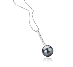 11-12mm tahitian Pandantiv in Vanzari Negru