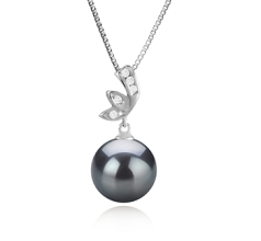 11-12mm tahitian Pandantiv in Justine Negru