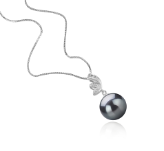 11-12mm tahitian Pandantiv in Justine Negru