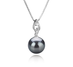 11-12mm tahitian Pandantiv in Frida Negru
