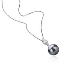 11-12mm tahitian Pandantiv in Frida Negru